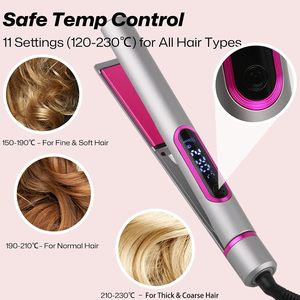 เครื่องหนีบผมและม้วนผม 2 in 1 ยี่ห้อ Iopsk พร้อมเคลือบเซรามิก หน้าจอ LCD ความเร็ว 1 ระดับ ร้อนเร็ว มอเตอร์ DC 201-500 วัตต์ - Product Image 3