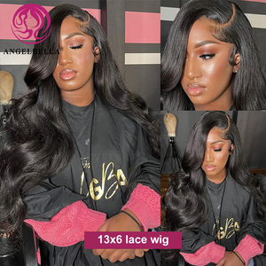Angelbella 13x4 Body Wave Hd Lace Frontal <span class=keywords><strong>Perruque</strong></span> Vente en gros <span class=keywords><strong>Perruque</strong></span> de cheveux humains 13x6 Cheveux bruts brésiliens Hd Lace Perruques pour femmes noires - Product Image 2