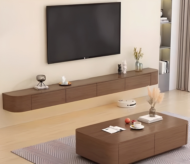 Top Rated 2026 Floating TV Stand Wall Mounted Living Room Furniture for Hotel/Apartment Bulk Purchase