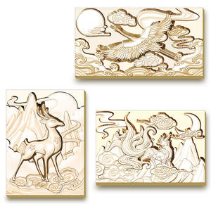 Sceau de cire Suidis classique Montagnes et Mers, motif bestie mythique en relief, pour scellage - Product Image 5