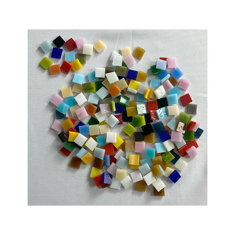 Customized Stained Glass for Crafts Factory Wholesale Art Glass Mosaic Multiple Color Shapes Color Mosaic Pieces