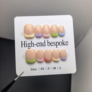 <span class=keywords><strong>Uñas</strong></span> Postizas de Almendra Artificiales al por Mayor, Patrones Tallados y Pintados a Mano, Suministros para <span class=keywords><strong>Uñas</strong></span>, Estampado de Leopardo, Popular - Product Image 6