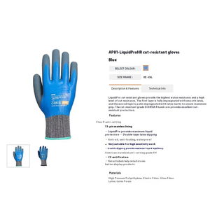 XPUK Grade 4 Gants anti-coupure Léger Flexible Dip Latex Imperméable Antidérapant Matériau en caoutchouc résistant à l'usure - Product Image 3