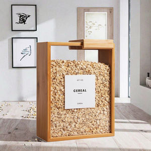 Dispensador de Alimentos Secos de Madera de Estilo Moderno, Organizador de Cocina y Juego de Contenedores de Almacenamiento, Dispensador de Cereales para Organizador de Despensa - Product Image 2
