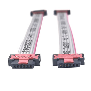 30AWG 1.27mm Pitch Gray <b>Ribbon</b> Cable With <b>Red</b> Edge 12Pin Industrial Terminal Wire For PLC Cabinet Wiring Harness - Product Image 3