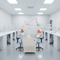 Sistema de Simulación de Entrenamiento Clínico Dental para 2 Estudiantes, Material Metálico, Modelo de Enseñanza para Escuelas de Medicina