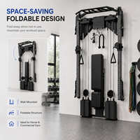 Rack de Squat Pliant Mural Multifonctionnel Commercial 2026 avec Pile de Poids et Entraîneur Fonctionnel pour la Maison et la Salle de Sport
