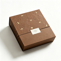 Boîte cadeau rigide de luxe à double porte pliable, écologique, recyclable, avec logo personnalisé en relief, pliable en une seule pièce, magnétique, souvenir