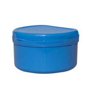 Boîte de rangement en plastique à double couche pour prothèses dentaires, filtre semi-circulaire en forme de D, nettoyage et rangement faciles - Product Image 4