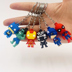 Bán Buôn 3D PVC Keychain Mát Anime Cao Su Key Chủ Siêu Anh Hùng Tuyệt Tác Loạt Tùy Chỉnh Móc Chìa Khóa Đồ Chơi - Product Image 1