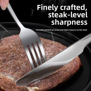 Set di posate GEMEI in acciaio inossidabile, lavabile in lavastoviglie, per 6 persone, uso domestico e alberghiero, 24 pezzi. - Product Image 3