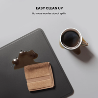 Kustom Logo perjalanan tahan air antiselip kulit Vegan kantor game pintar tanpa kabel isi ulang alas meja lengan Laptop