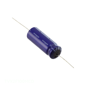ตัวแทนจำหน่ายที่ได้รับอนุญาต TVX2F100MCD ตัวเก็บประจุแบบ Through Hole CAP ALUM 10UF 20% 315V AXIAL TH 10 uF - Product Image 1