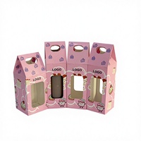Cajas de Cartón Blancas Personalizadas para Exhibición en Tiendas, Embalaje Portátil con Asa, Cajas de Papel para Bebidas y Productos Enlatados