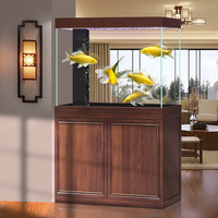 Grand aquarium moderne en verre, décoration écologique pour la maison, accessoires complets avec filtre intégré