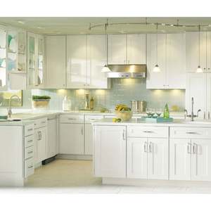 Vente chaude, prix d'usine, armoires de cuisine blanches personnalisées, style shaker, armoires de cuisine américaines, rangement modulaire, garde-manger avec îlot - Product Image 3