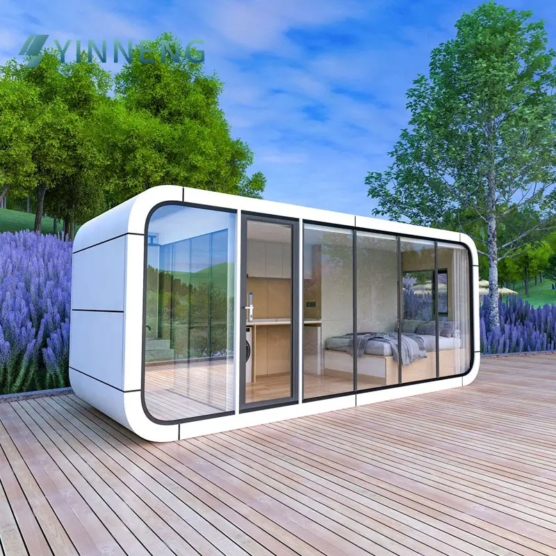Extendable capsule hotel cabin Prefabricated Mobile Homes Office Pod container house Moving Head Space Capsule House