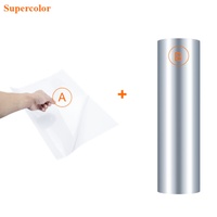 Film de transfert PET OCB UV DTF, transfert thermique, 50 feuilles A3 (film A) + 1 rouleau 31CM*25M (film B) pour imprimante DTF UV