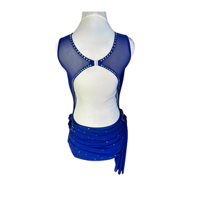 Tenue de performance de ballet pour adultes Alexandra Lyrical, en nylon et spandex bleu marine élégant, offrant une flexibilité pour la danse expressive. - Product Image 3