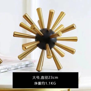 Sphères d'art dorées de luxe, accessoires pour la maison, ornements d'art <span class=keywords><strong>créatifs</strong></span> en métal, décoration d'art de table pour la maison - Product Image 4