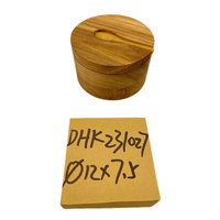 Boîte à épices moderne en bois d'acacia avec couvercle - Contenant de rangement pour assaisonnements pour l'organisation de la cuisine, sel, poivre et herbes