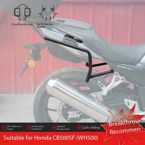 Support latéral pour valises Honda CB500SF en alliage d'aluminium, support latéral modifié pour valises <span class=keywords><strong>SHAD</strong></span>, support d'isolation pour sacoche latérale - Product Image 3