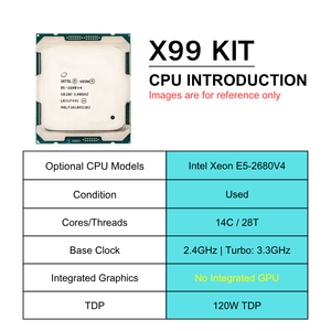 NOUVEAU Combo Carte Mère X99-XD4 WIFI TPM2.0 2X 8GB RDIMM Intel Xeon E5 <span class=keywords><strong>2680</strong></span> <span class=keywords><strong>V4</strong></span> Kit Complet Carte Mère X99 Combo Xeon X99 - Product Image 3