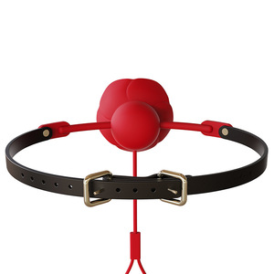Juguete sexual SM en forma de Rosa 2 en 1, masajeador con Clip para el pecho y tapón bucal, vibrador de bola, pinzas para pezones para mujeres - Product Image 3