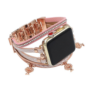 <span class=keywords><strong>Bracelet</strong></span> en <span class=keywords><strong>cuir</strong></span> tissé pour <span class=keywords><strong>Apple</strong></span> <span class=keywords><strong>Watch</strong></span>, bijoux bohème cadeau pour femmes, <span class=keywords><strong>bracelet</strong></span> boho en <span class=keywords><strong>cuir</strong></span> - Product Image 4