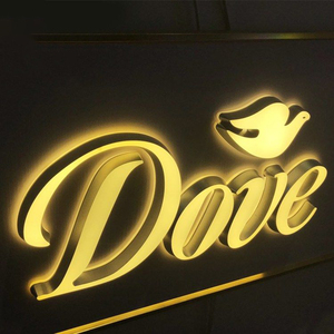 Letras iluminadas con LED 3D alimentadas por energía solar resistentes a la intemperie para centros comerciales al aire libre Hotel Resorts y señalización de campus corporativos - Product Image 1