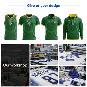 Maglia da Calcio Personalizzata per la Squadra Brasiliana Coppa del Mondo 2026, in Poliestere Traspirante ad Asciugatura Rapida, T-Shirt da Calcio OEM - Product Image 2