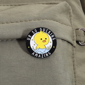 Lo manejaré, pero lloraré primero esmalte Pin lindo pato amarillo broche solapa insignia joyería regalo para amigos - Product Image 3