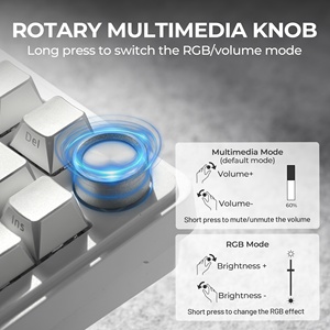 <span class=keywords><strong>Clavier</strong></span> de jeu mécanique XVX M75 Lumina PRISM Shadow White Tri-Mode 75% avec rétroéclairage RVB et <span class=keywords><strong>clavier</strong></span> à motif cœur blanc - Product Image 6