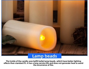 Bougie Pilier Électronique LED <span class=keywords><strong>Sans</strong></span> <span class=keywords><strong>Flamme</strong></span> Personnalisée avec Télécommande pour Usage Domestique Noël Ramadan Accès Transfrontalier - Product Image 3