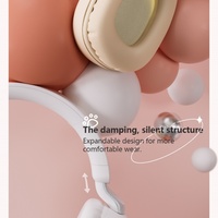 Casque sans fil MSB4 avec éclairage RGB 5.4, oreilles de chat, mignon, dessin animé, pour enfants et filles, circum-auriculaire, ANC, aviation, téléphone portable