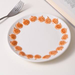 Creative Halloween Gift Pumpkin Relief Plant <strong>Childrens</strong> Dining <strong>Mug</strong> with Saucer High-Temperature Resistant Microwave Safe - Product Image 2