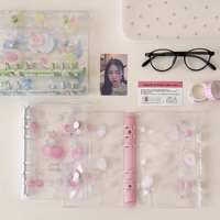 Carnet à spirales personnalisé en PVC transparent, classeur A6, dossier de classement économique avec couverture en PVC