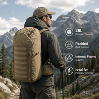 Nouveautés : Sac à dos tactique de randonnée 28L à chargement par le haut, personnalisable avec logo, réglable
