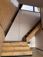 Villa de Luxe Préfabriquée en A de Plain-Pied, Maison Modulaire Isolée Thermiquement en Acier Léger, Petite Maison Triangle