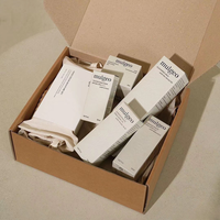 Boîte en papier rigide, imperméable, écologique, recyclée, gaufrée, mate, personnalisable en taille et couleur, pour produits cosmétiques et articles ménagers.