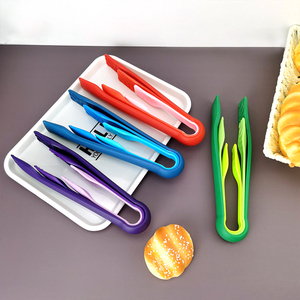 3 unids/<span class=keywords><strong>set</strong></span> de pinzas para alimentos resistentes al calor, pinzas para alimentos de silicona duraderas de plástico, pinzas para alimentos de cocina convenientes para ensalada de barbacoa - Product Image 6