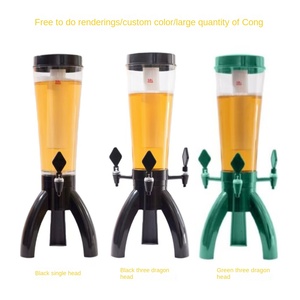 Tour à fût lumineuse à 3 robinets, distributeur personnalisé de jus et de bière pour bars et fêtes, support à cocktails portable et écologique - Product Image 5