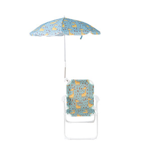 Chaise de plage pliante portable extérieure pour enfants avec dossier en métal parasol et siège photo en bord de mer pour bébés - Product Image 2