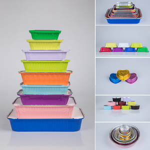 Yc61 Bền Cấp Thực Phẩm Vòng Tin Bánh Khay 670Ml Đầy Màu Sắc Lò Vi Sóng Dùng Một Lần Nhăn Nhôm Lá Mỏng <span class=keywords><strong>Container</strong></span> Nồi <span class=keywords><strong>Pie</strong></span> Chảo - Product Image 6