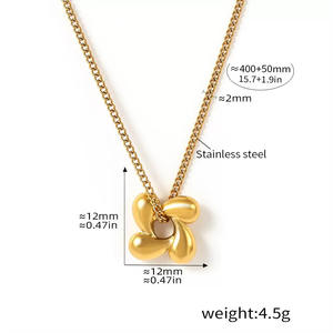 Parure de bijoux pour femme en acier titane électroplaqué, style punk, avec fleur rotative, luxe léger et exquis, couleur or - Product Image 5