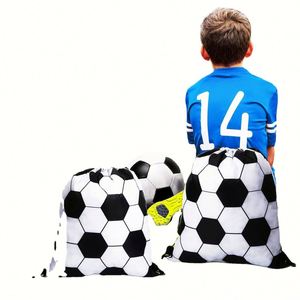 Branded Fashion Foldable Portable Durable Unisex Football Training Sneaker <b>Bag</b> Drawstring Backpack - Product Image 1