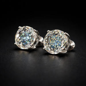 Pendientes de Diamantes Cultivados en Laboratorio con Corte Rosa para Mujer, Joyería Elegante de Inspiración Vintage con Acabado Suave y Brillante para Uso Diario - Product Image 2