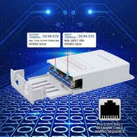 Extensor POE Impermeable para Exteriores de 5 Puertos Megabit, Repetidor POE 1 Entrada 4 Salidas 10/100Mbps para Cámaras IP y Sistemas CCTV