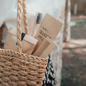 Colle à eau peau de vache hôtel bambou brosse à dents jetable dentifrice bois rasé ensemble - Product Image 2