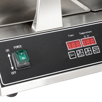 Gaufrier Électrique Commercial Professionnel à Double Plaque Rotative Antiadhésive en Acier Inoxydable 1,5 kW Chauffage Rapide pour Crème Glacée